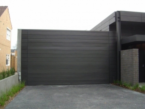 Anthra VM Zinc Interlocking Cladding Garage Door