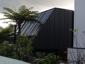 Satin Black Aluminium Standing Seam Cladding